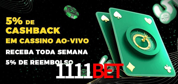 Promoções do cassino ao Vivo 1111BET